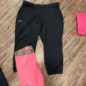 Under armor softball pants + sliding shorts